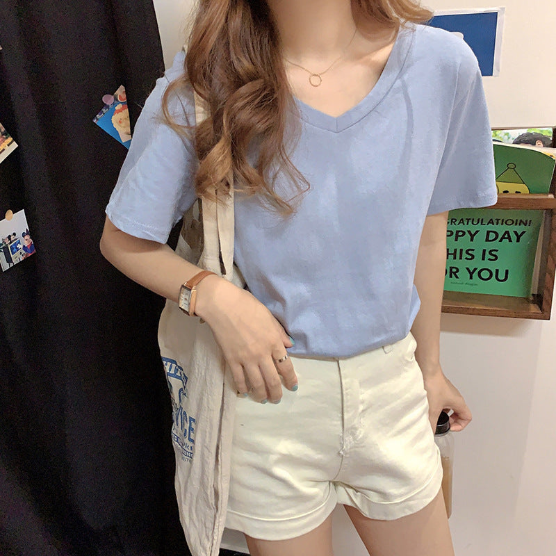 Loose Short-sleeved T-shirt Black Female Inner Wear