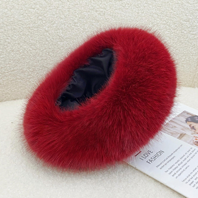Winter Fur Thickened No-Top Hair Ring Hat