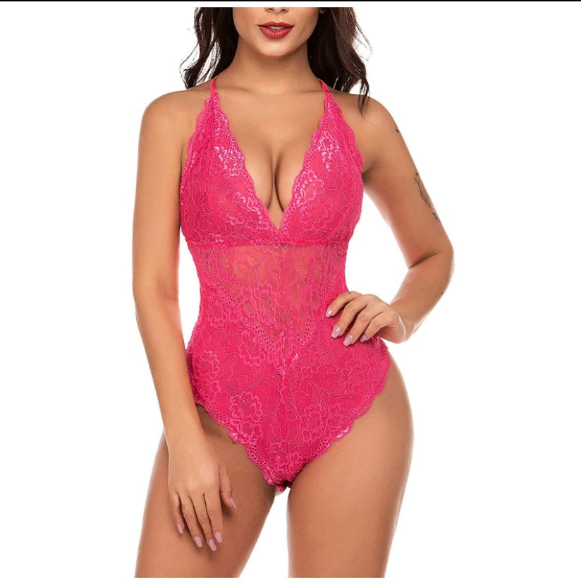 European and American Lace Lingerie – Elegant One-Piece Design