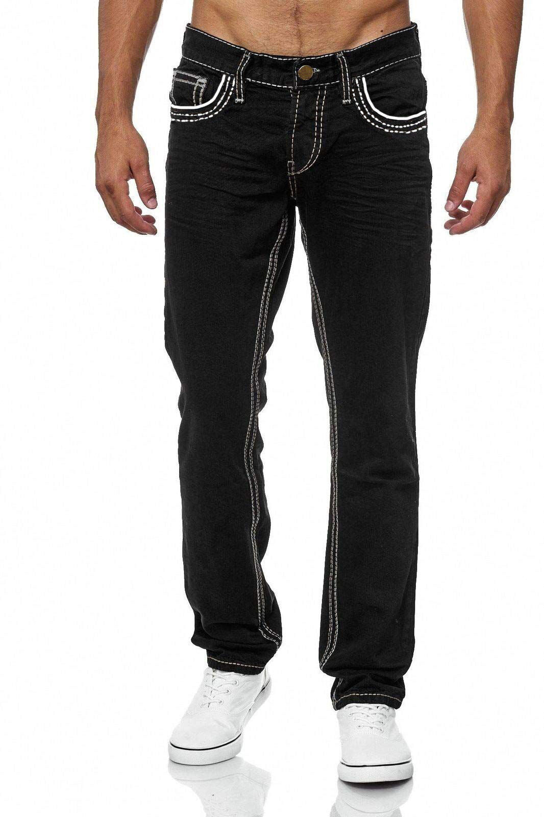 Men's Jeans with Pockets - Straight Pants