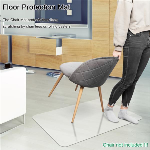PVC Frosted Floor Protection Pad Without Nails, Rectangular, 90x120x0.2cm