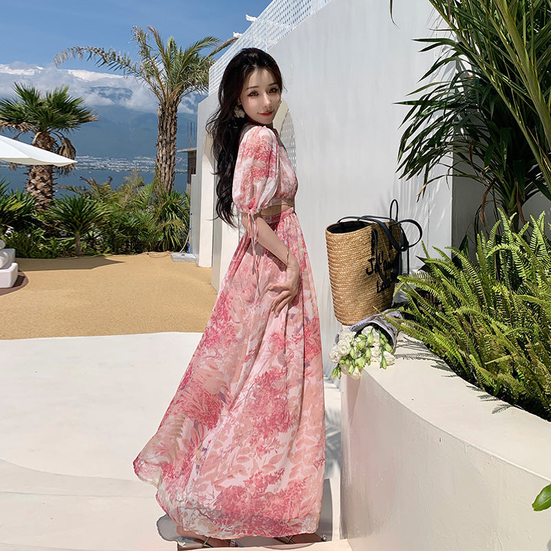 Fashion Floral Dress Summer Female