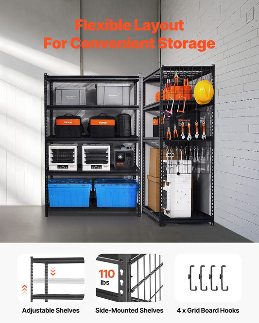Storage Shelves 5 Tier Adjustable Heavy Duty Garage Shelving Units 3000 Lbs