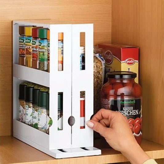 Multi-Function Rotating Storage Rack - Kitchen Spice Organizer