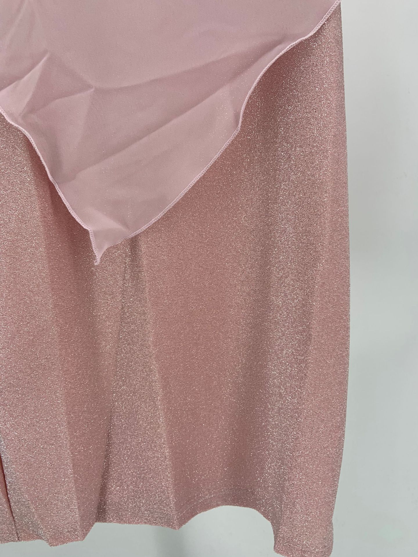 European and American Plus Size Solid Color Chiffon Midi Dress with Petal Sleeves