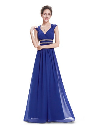 Formal Long Elegant V-Neck Dress