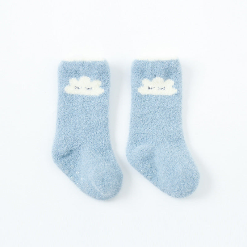 Mink Wool Newborn Thickened Baby Medium Tube Socks