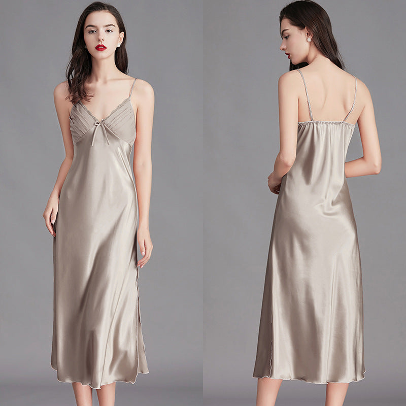 Pajamas Women Summer Ladies Ice Silk