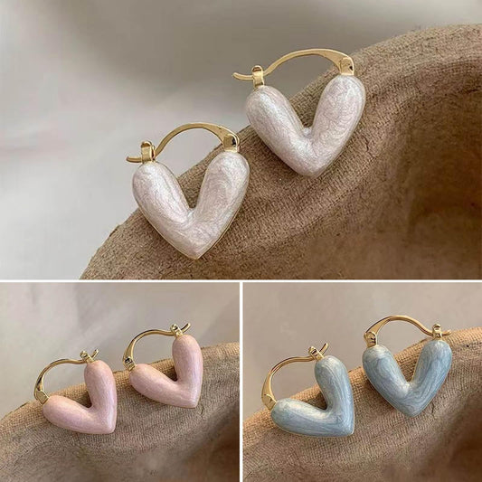 Fashion Jewelry Heart Pendant Drop Earrings for Women - Summer Trinket Luxury Accessories