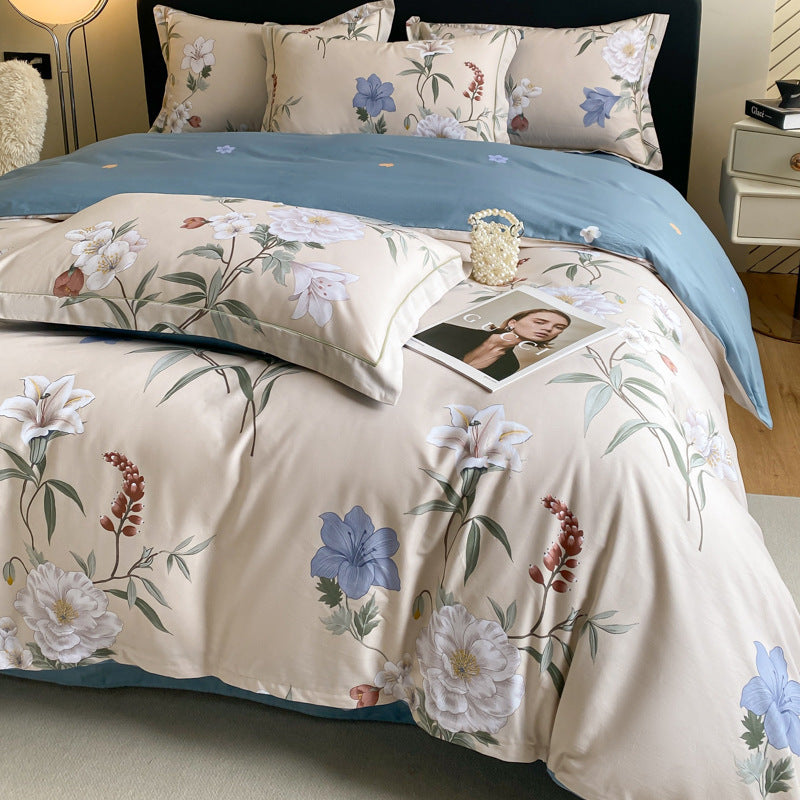 Cotton Four-piece Cotton Quilt Cover Bed Sheet Bedding