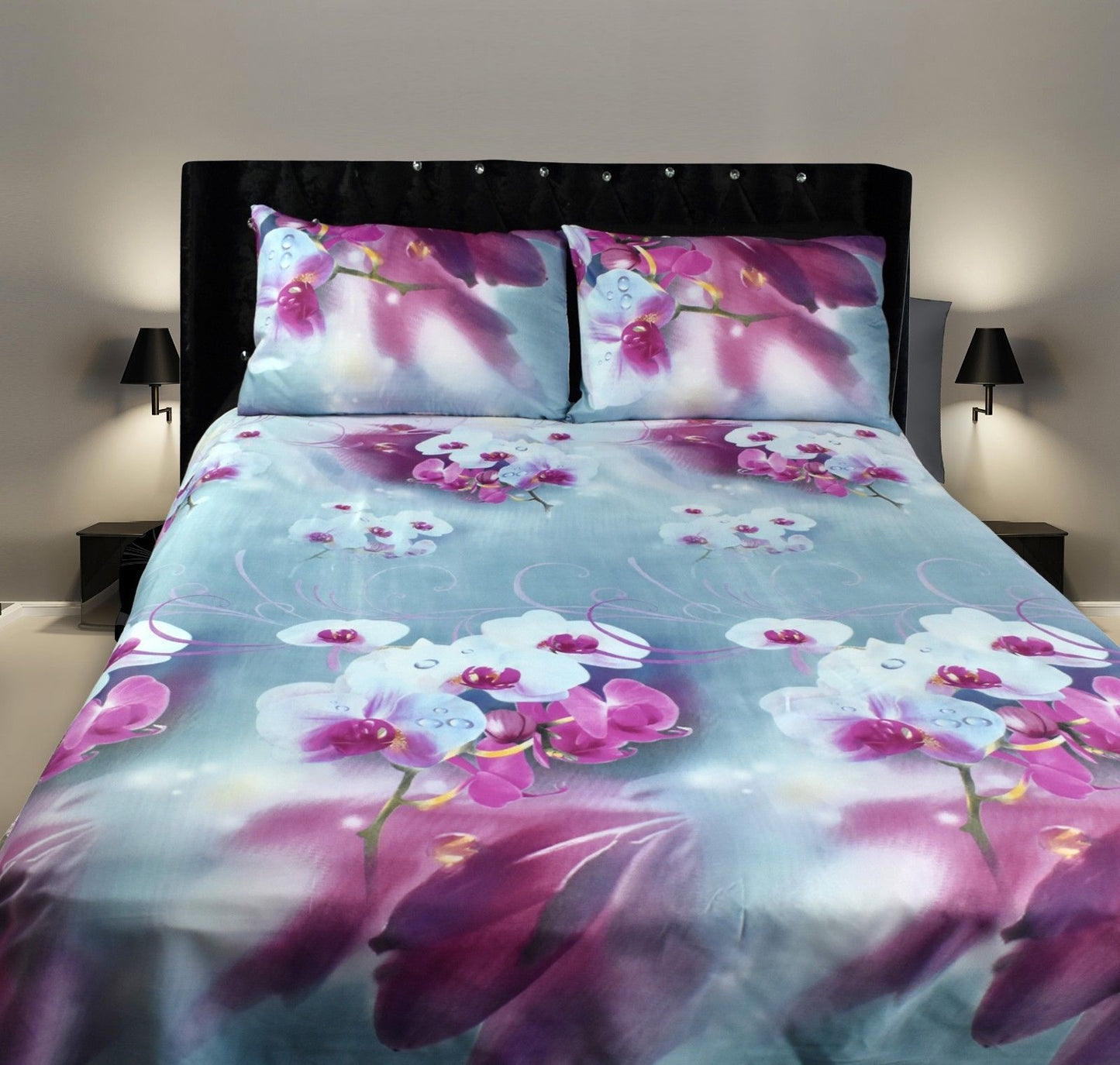 3D single bed sheet three-piece set