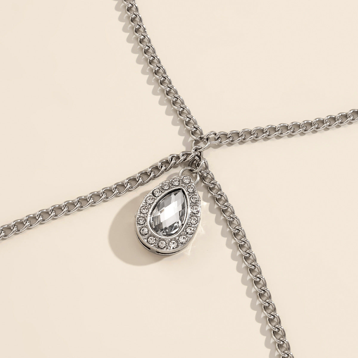 Jewelry Simple Drops With Diamonds Alloy Necklace