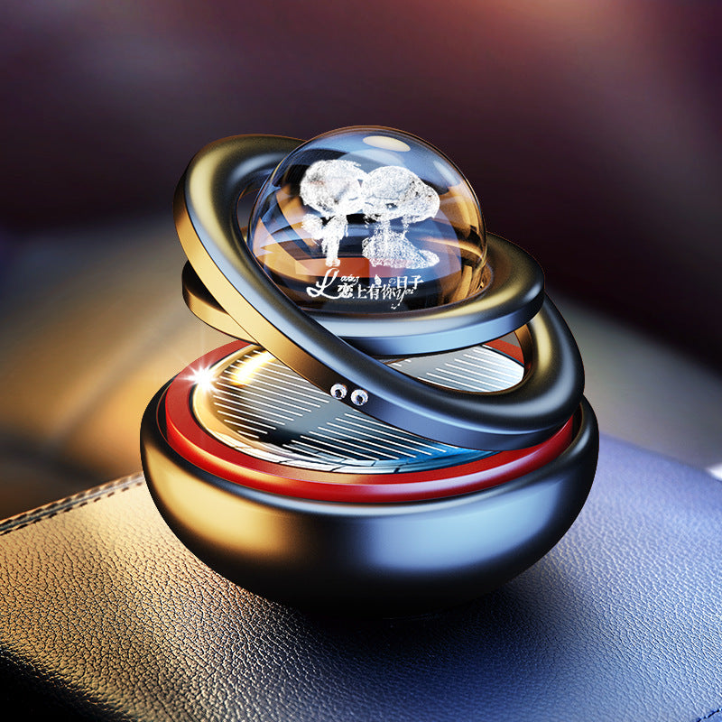 Solar Rotating Car Aroma Decoration