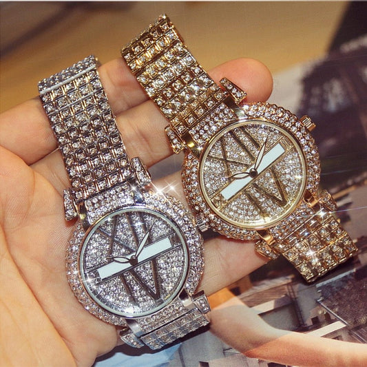 Luxury Diamond Stainless Steel Women’s Quartz Watch