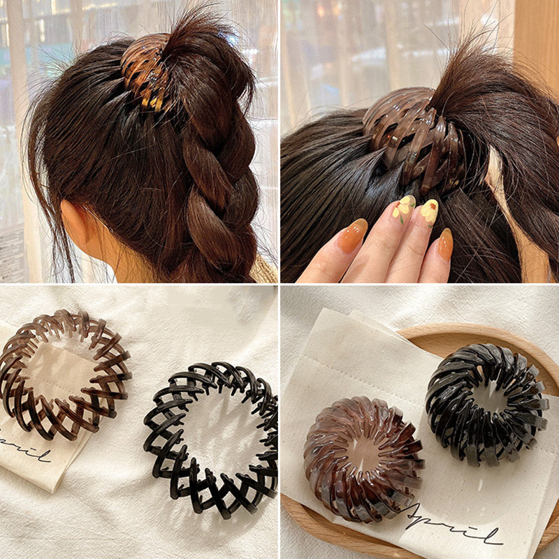 Women Hollow Hair Circle - High Horsetail Artifact Fixed Coiler Hairpin