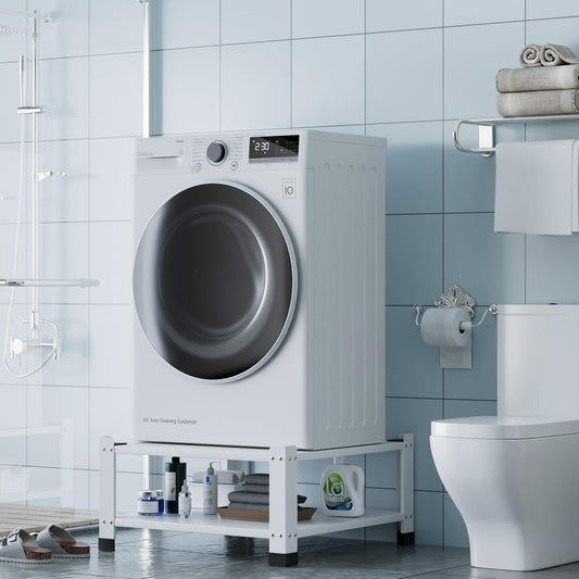 Laundry Pedestal 28.35 In Width, Washer And Dryer Pedestals With Storage Shelf, 700lbs Weight Capacity Washing Machine Stands For Most Washers And Dryers, Assembly Required