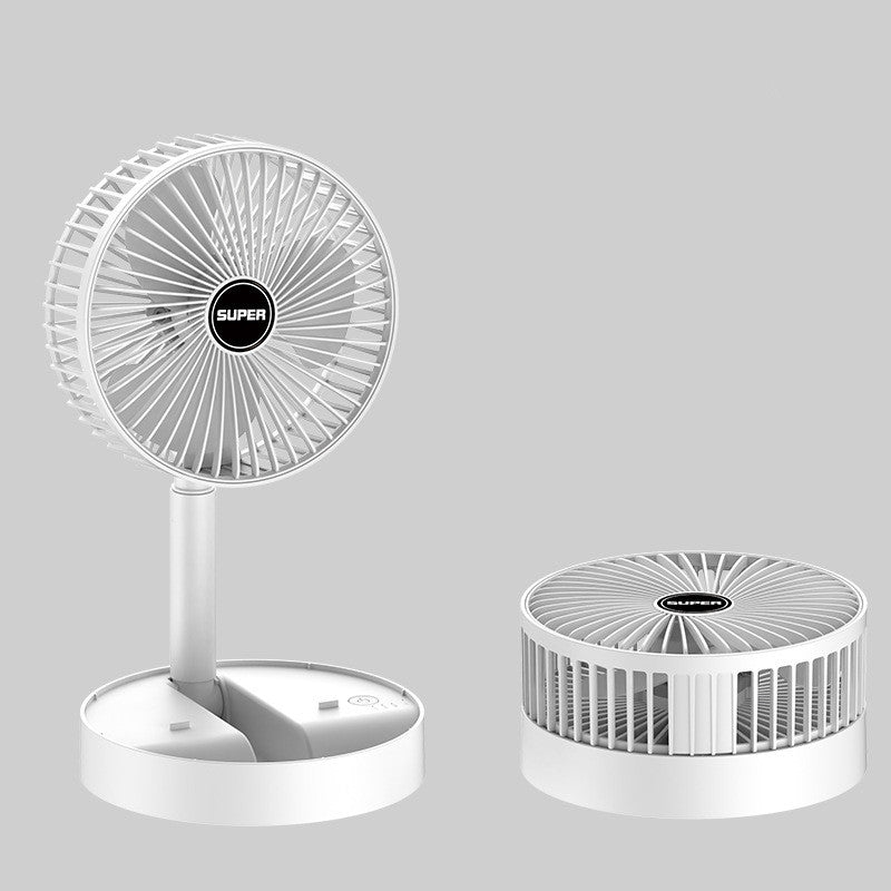 Two white fans with 'SUPER' branding on a gray background
