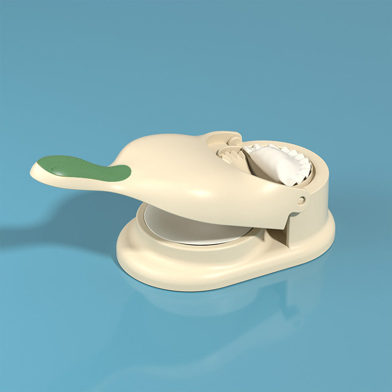 White and green device on a blue background