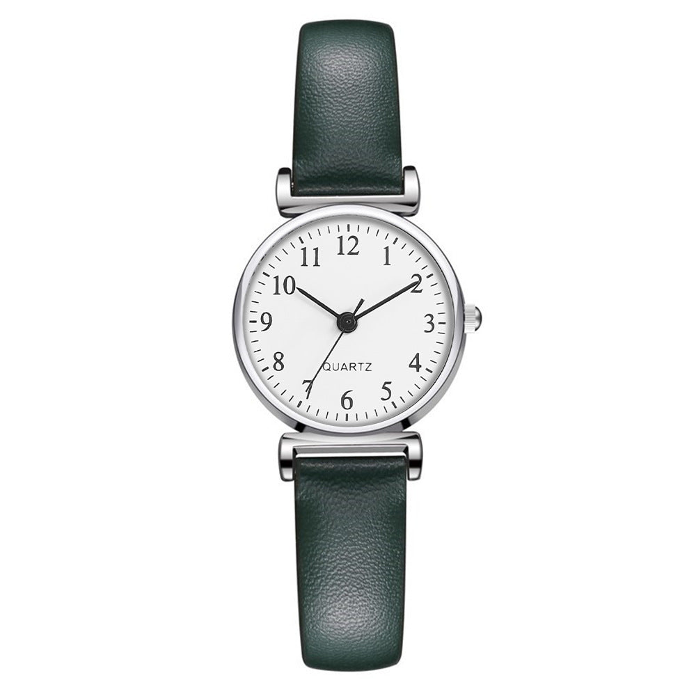 Small Simple Student Quartz Watch with Thin Strap