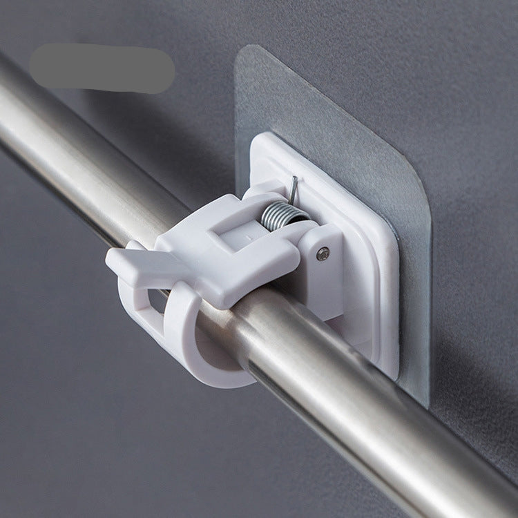Punch-Free Curtain Rod Hook - Hanging Rod Clip Holder