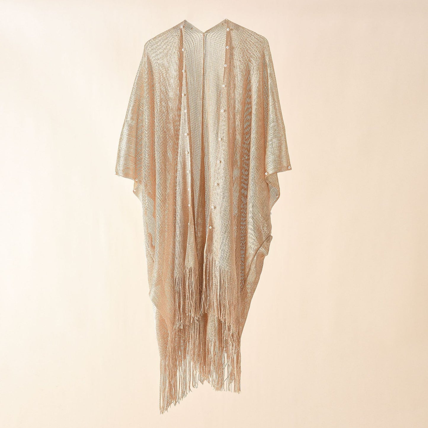 Nail Pearl Beach Shawl Cardigan Mid-length