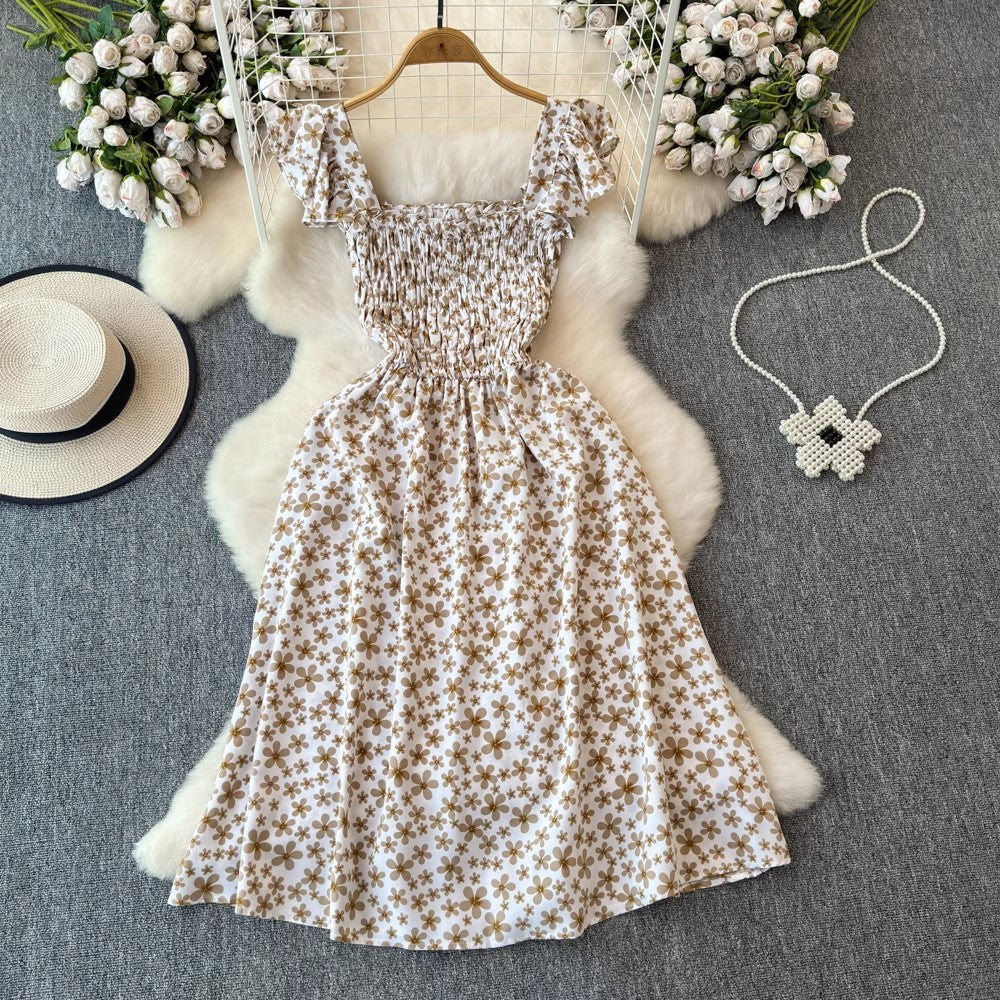 Flying Sleeves Black Shivering Dress Female Summer