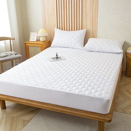 Waterproof Machine Washable Solid Color Mattress Cover