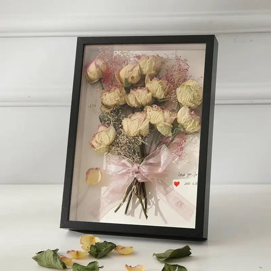 Hollow Dried Flower Photo Frame - DIY Table Decoration
