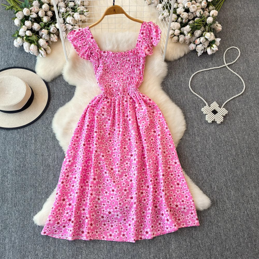 Flying Sleeves Black Shivering Dress Female Summer