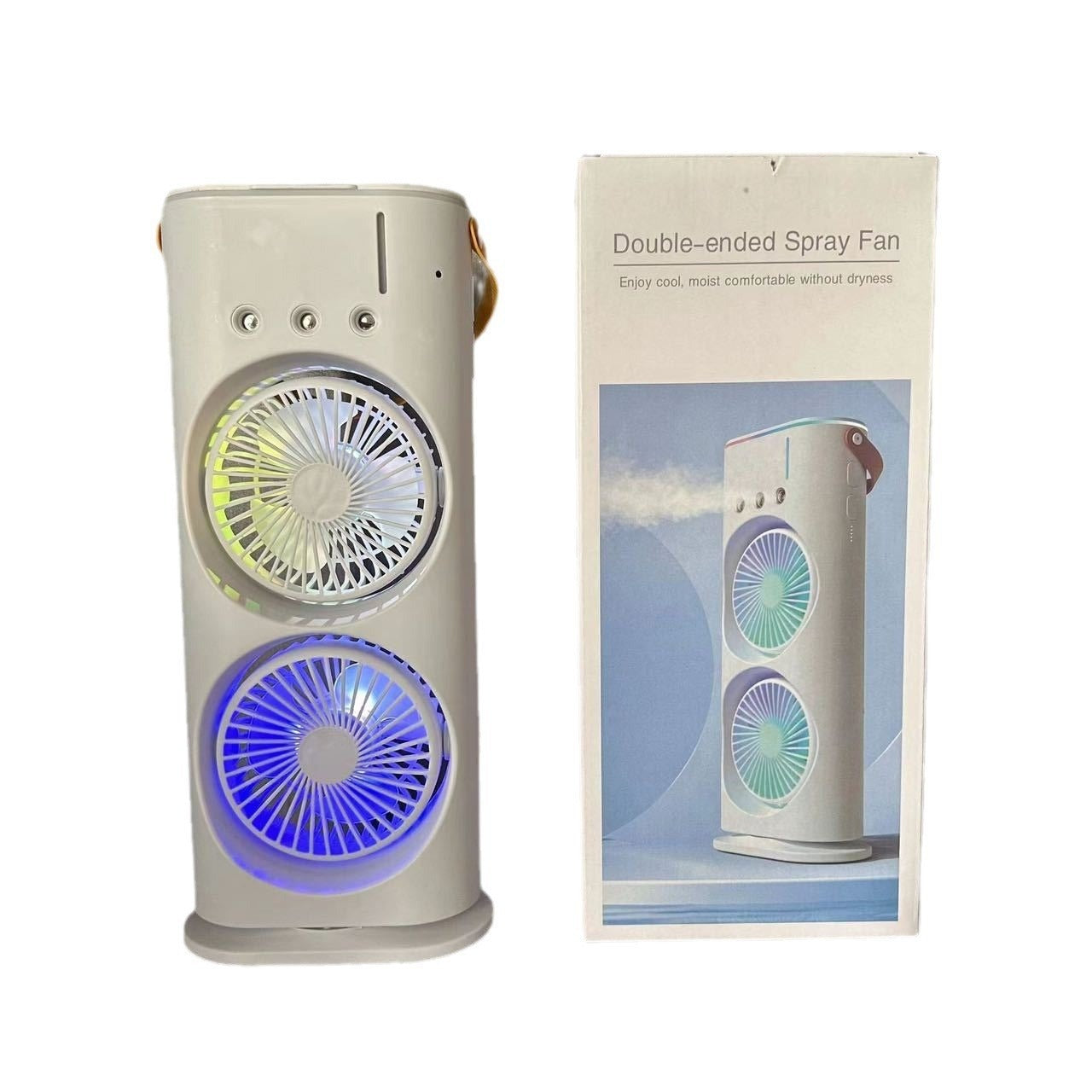Double-headed Three-hole Spray Cooling Fan