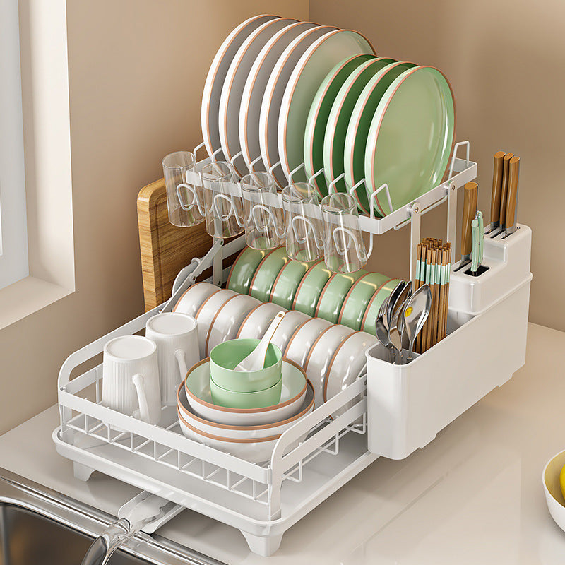 Kitchen Draining Countertop Foldable Dish Draining Rack