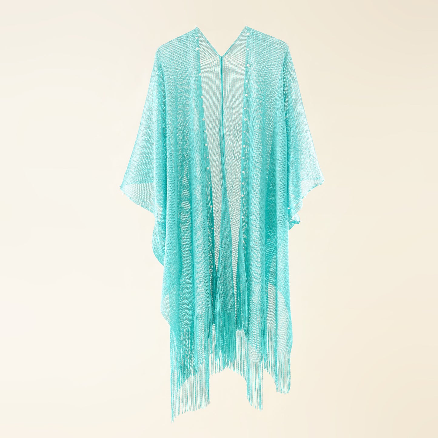 Nail Pearl Beach Shawl Cardigan Mid-length