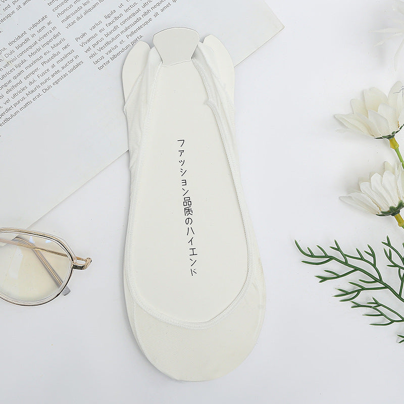 Invisible Boat Socks Women's Summer Socks Low-cut Non-slip Ice Silk