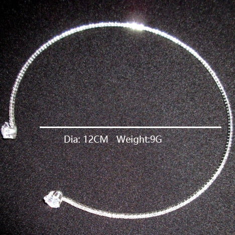 Fashion Jewelry Rhinestone Heart Collar Choker Necklace