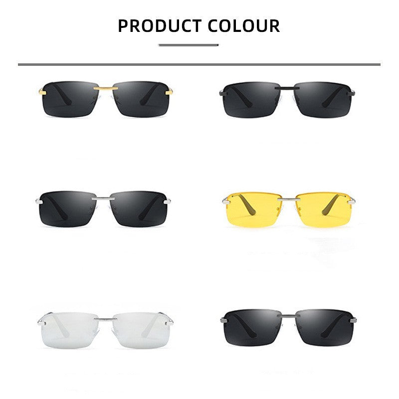 Polarized Frameless Sunglasses for Men