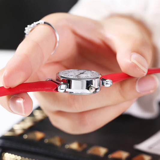 Small Simple Student Quartz Watch with Thin Strap