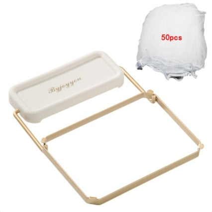 Foldable Sink Filter Rack - Kitchen Strainer Mesh Bag Stand for Waste Disposal