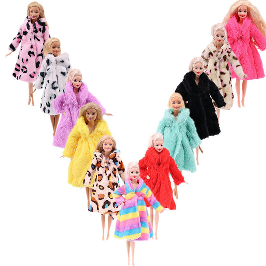 Plush Coat for 27-29cm Dolls - Stylish Doll Accessories