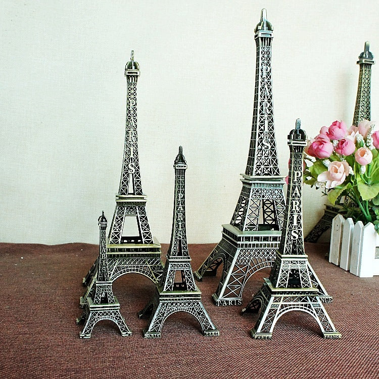Bronze Paris Tower Metal Crafts Figurine Statue Model
