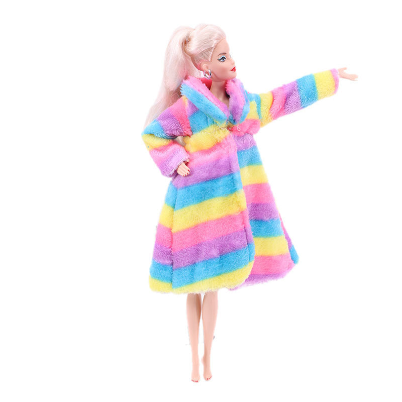 Plush Coat for 27-29cm Dolls - Stylish Doll Accessories