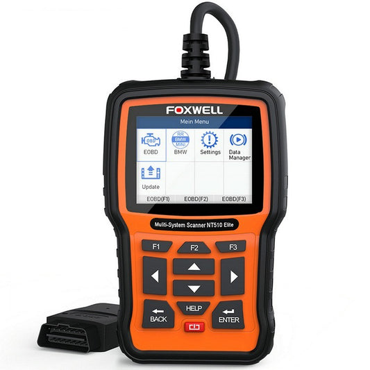 Foxwell NT510 Elite diagnostic scanner on a white background