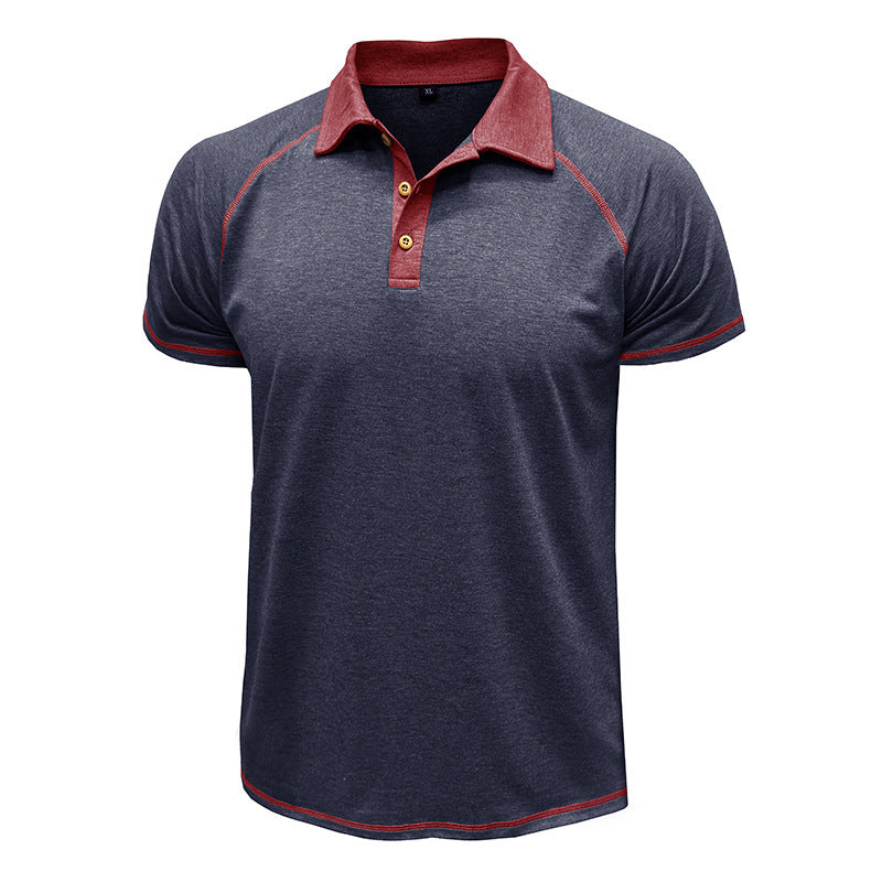 Short-Sleeved Lapel T-Shirt Polo - Bottoming Shirt for Men