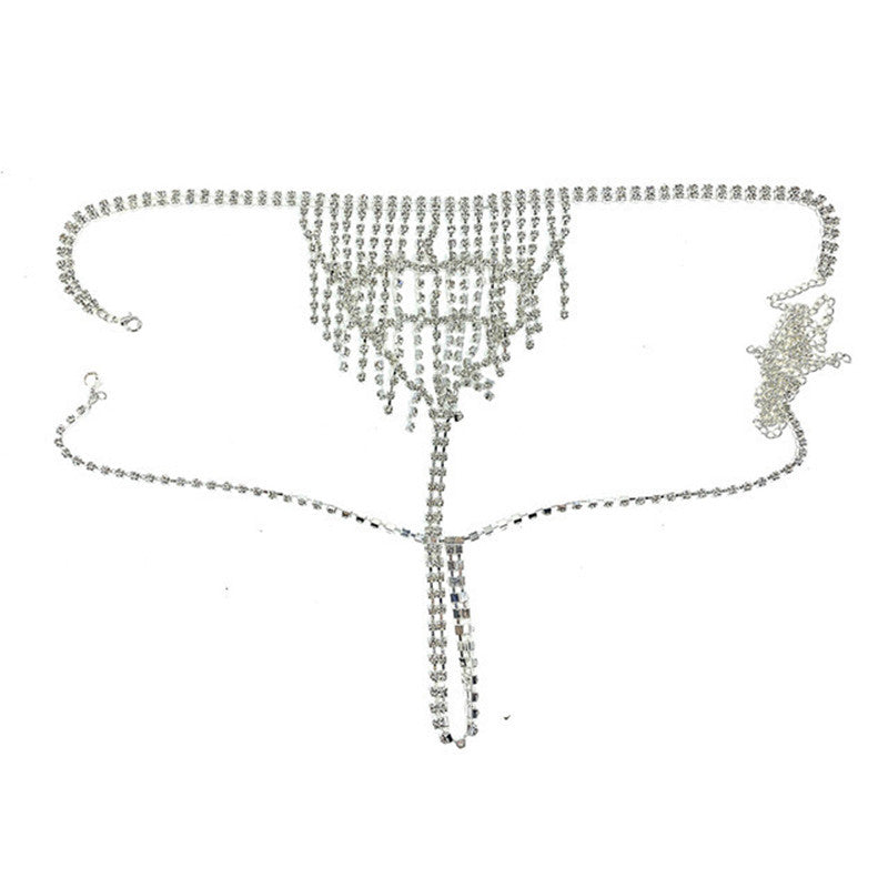 European and American Multi-Layer Rhinestone Waist Chain – Hip-Hop Inspired Jewelry