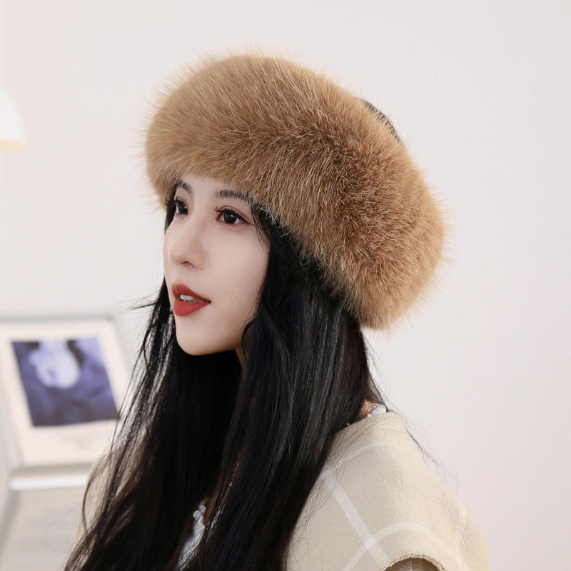Winter Fur Thickened No-Top Hair Ring Hat