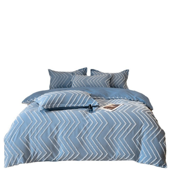 Washed And Cut Flowers All Year Round Universal Bed Sheet And Quilt Cover Four Piece Fitted Sheet