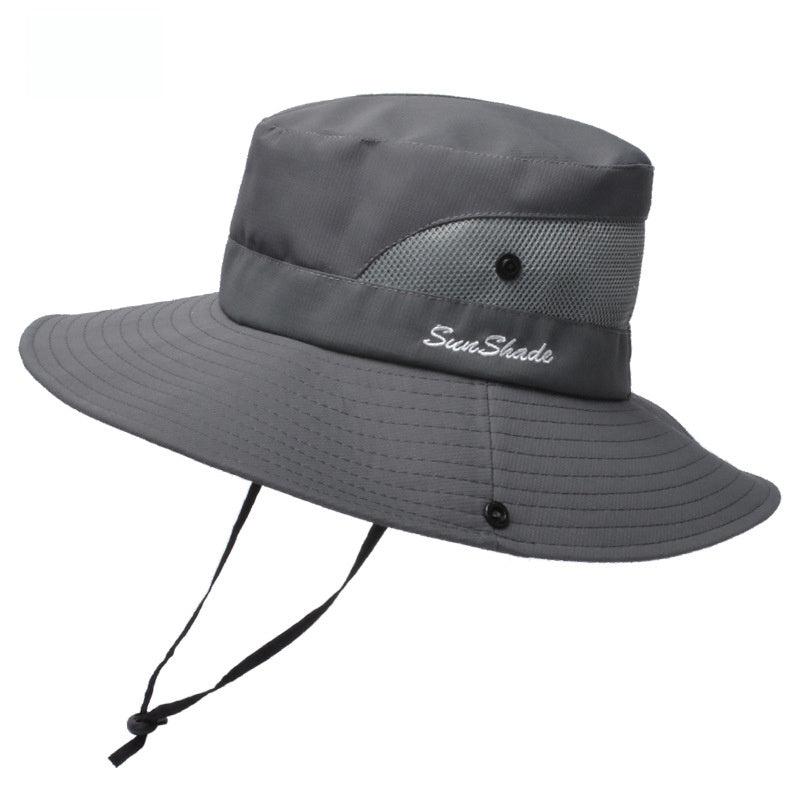Unisex Summer Foldable Sun Fisherman Hat Men Women Wide Brim Casual Outdoor Travel Beach Sunscreen UV Protection Sun Hats