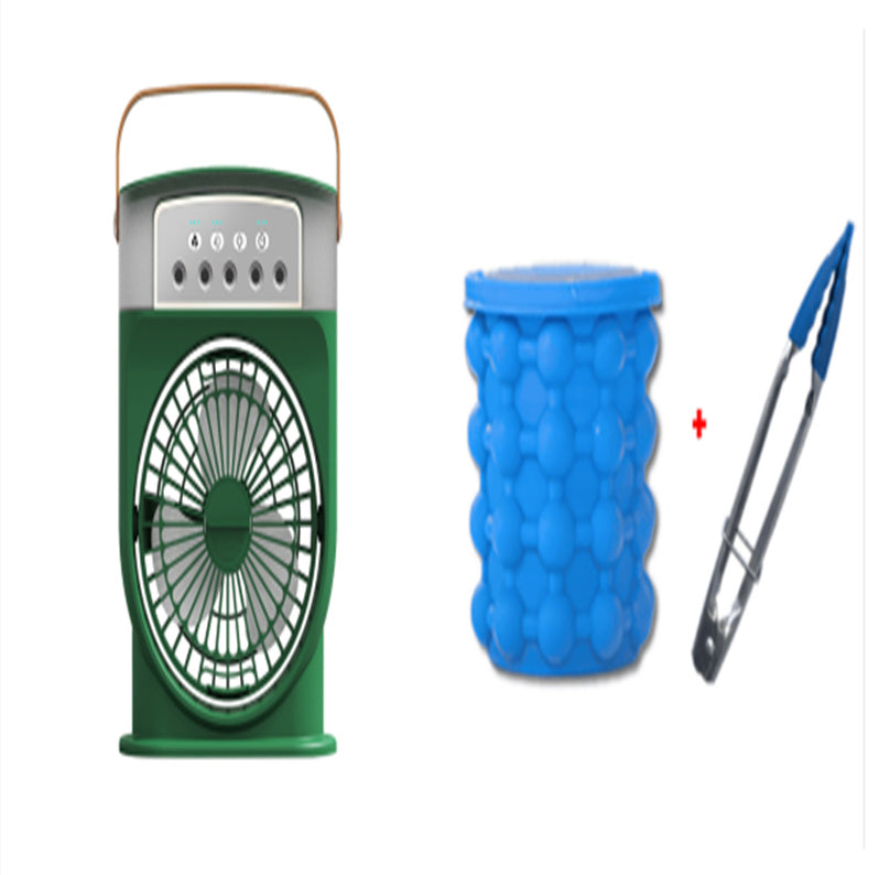 USB Air Cooler Fan with 5 Spray Modes, 7-Color LED, and 600ML Tank