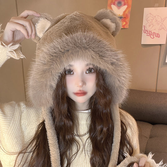 Woven Bucket Hat Women's Summer Hollow Breathable Sun-proof