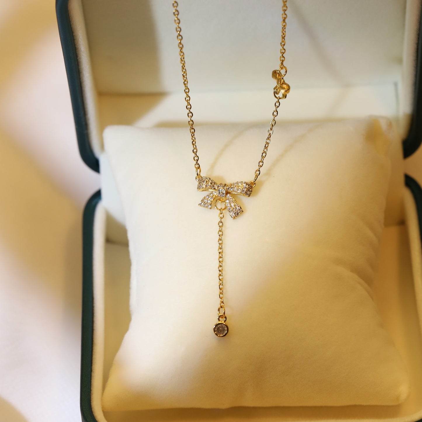 Bow Necklace Female Ins Style Necklace Female Sweet Elegance Pendant
