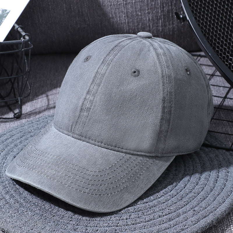 Unisex Washed Cotton Distressed Baseball Cap